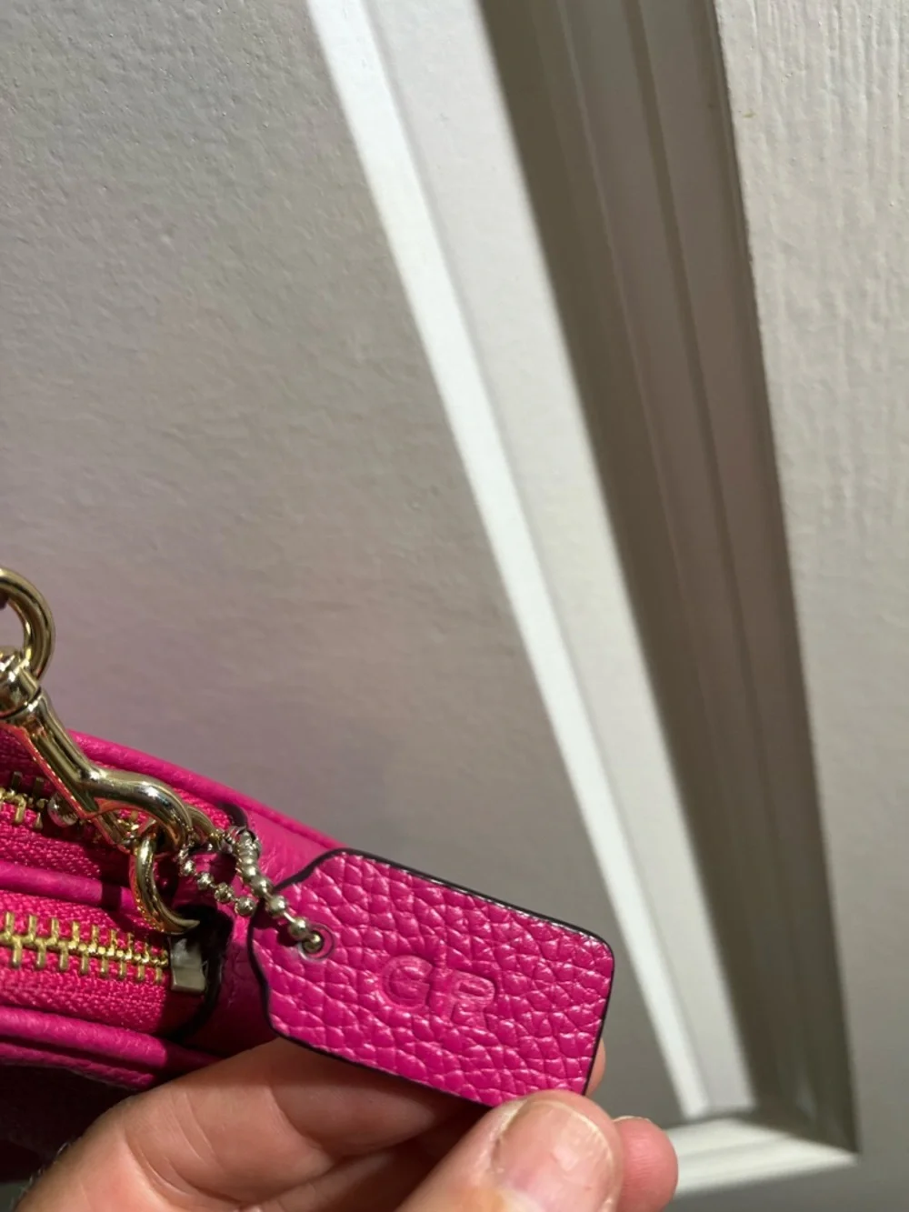 Coach Pebbled Leather Crossbody in Bright Pink - Picture 10 of 10
